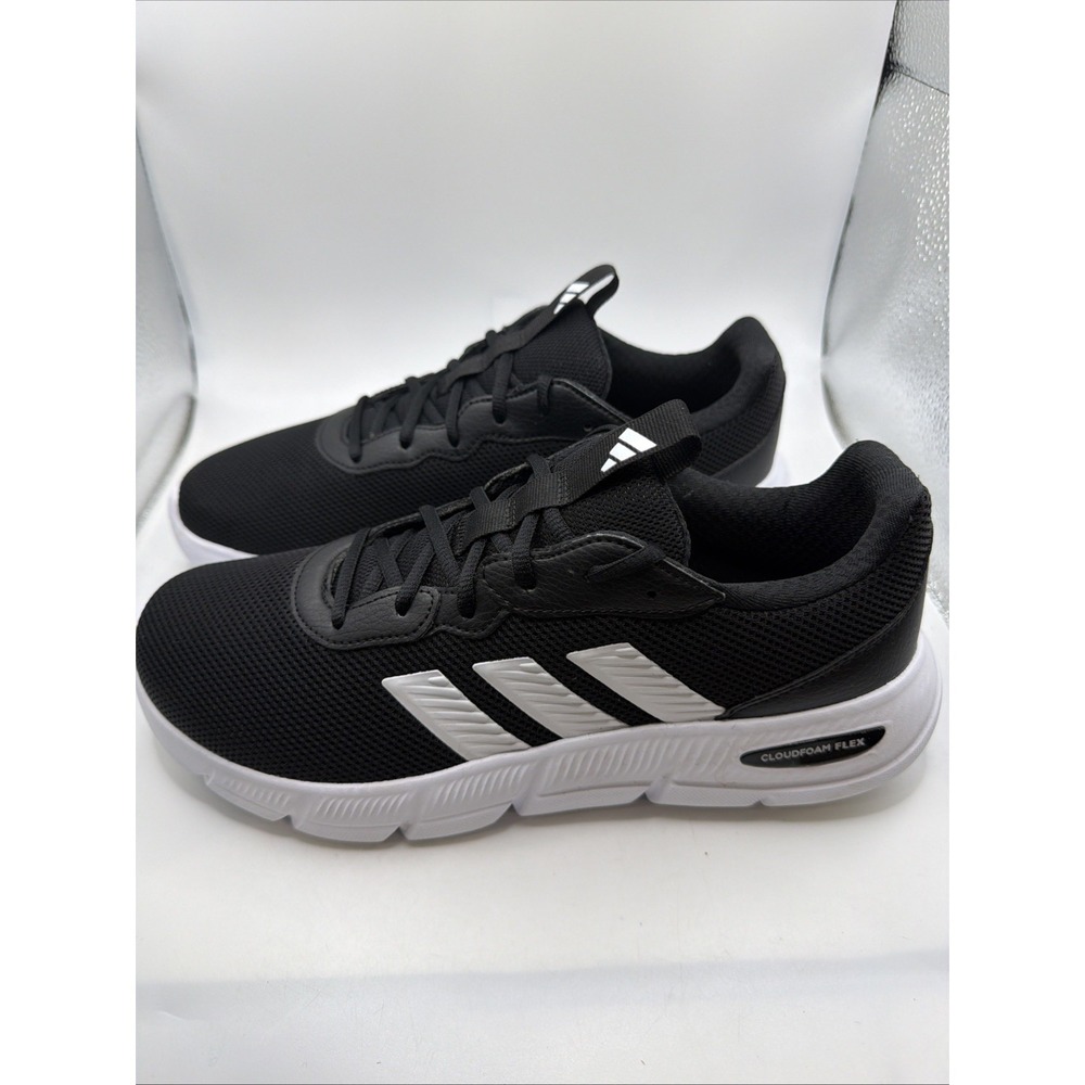 ADIDAS Cloudfoam Flex Laces Sneaker Men's Size 11 Black/White HQ4854